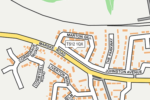 TS12 1QX map - OS OpenMap – Local (Ordnance Survey) TS12 1QX map - OS OpenMap – Local (Ordnance Survey)