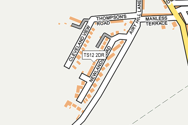TS12 2DR map - OS OpenMap – Local (Ordnance Survey) TS12 2DR map - OS OpenMap – Local (Ordnance Survey)