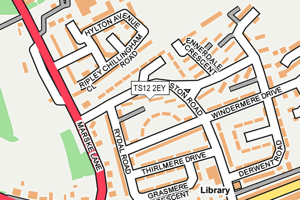 TS12 2EY map - OS OpenMap – Local (Ordnance Survey) TS12 2EY map - OS OpenMap – Local (Ordnance Survey)