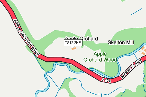 TS12 2HE map - OS OpenMap – Local (Ordnance Survey) TS12 2HE map - OS OpenMap – Local (Ordnance Survey)