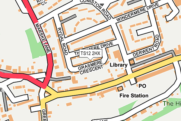 TS12 2HX map - OS OpenMap – Local (Ordnance Survey) TS12 2HX map - OS OpenMap – Local (Ordnance Survey)