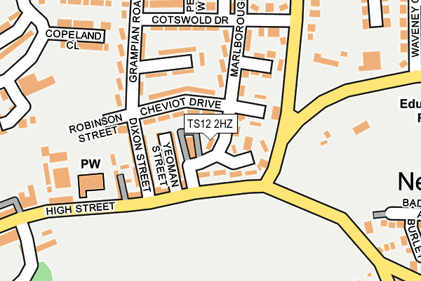 TS12 2HZ map - OS OpenMap – Local (Ordnance Survey) TS12 2HZ map - OS OpenMap – Local (Ordnance Survey)