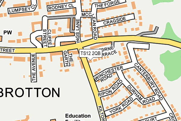 TS12 2QB map - OS OpenMap – Local (Ordnance Survey) TS12 2QB map - OS OpenMap – Local (Ordnance Survey)