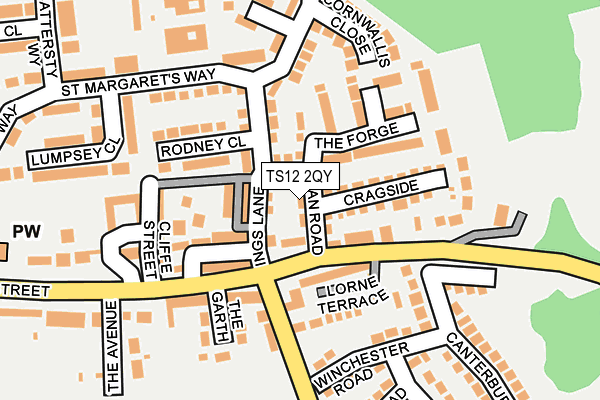 TS12 2QY map - OS OpenMap – Local (Ordnance Survey) TS12 2QY map - OS OpenMap – Local (Ordnance Survey)
