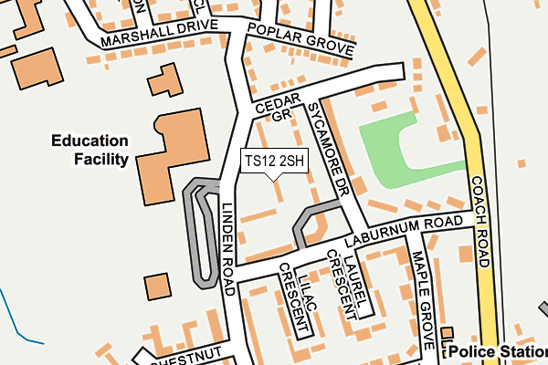 TS12 2SH map - OS OpenMap – Local (Ordnance Survey) TS12 2SH map - OS OpenMap – Local (Ordnance Survey)