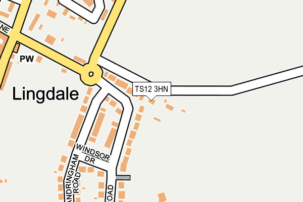 TS12 3HN map - OS OpenMap – Local (Ordnance Survey) TS12 3HN map - OS OpenMap – Local (Ordnance Survey)