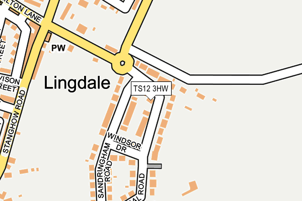 TS12 3HW map - OS OpenMap – Local (Ordnance Survey) TS12 3HW map - OS OpenMap – Local (Ordnance Survey)