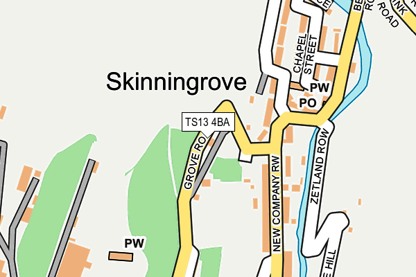 TS13 4BA map - OS OpenMap – Local (Ordnance Survey) TS13 4BA map - OS OpenMap – Local (Ordnance Survey)