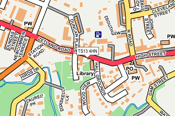 TS13 4HN map - OS OpenMap – Local (Ordnance Survey)