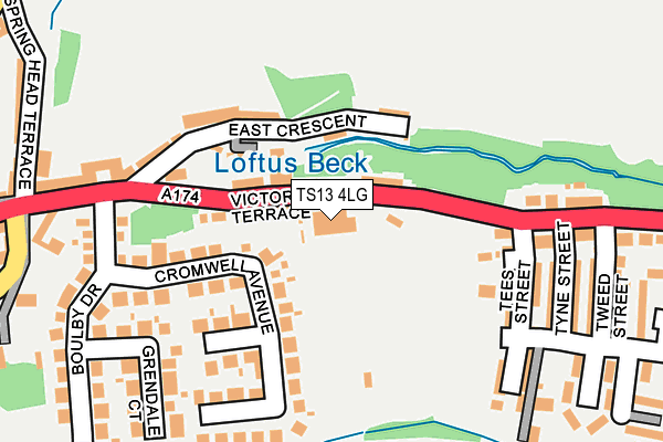 TS13 4LG map - OS OpenMap – Local (Ordnance Survey) TS13 4LG map - OS OpenMap – Local (Ordnance Survey)