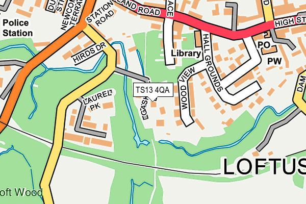 TS13 4QA map - OS OpenMap – Local (Ordnance Survey) TS13 4QA map - OS OpenMap – Local (Ordnance Survey)