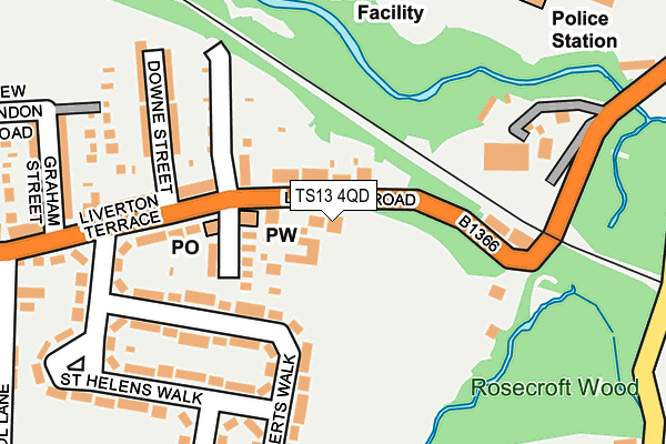 TS13 4QD map - OS OpenMap – Local (Ordnance Survey) TS13 4QD map - OS OpenMap – Local (Ordnance Survey)