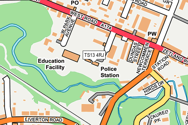 TS13 4RJ map - OS OpenMap – Local (Ordnance Survey) TS13 4RJ map - OS OpenMap – Local (Ordnance Survey)