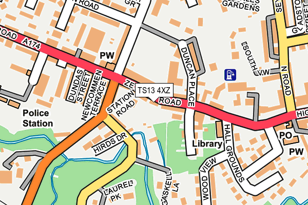 TS13 4XZ map - OS OpenMap – Local (Ordnance Survey) TS13 4XZ map - OS OpenMap – Local (Ordnance Survey)