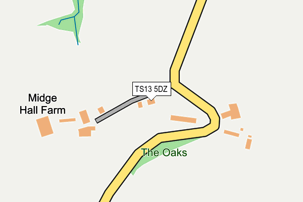 TS13 5DZ map - OS OpenMap – Local (Ordnance Survey) TS13 5DZ map - OS OpenMap – Local (Ordnance Survey)