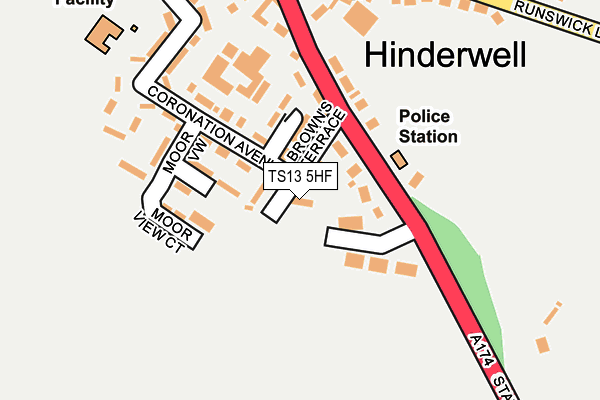 TS13 5HF map - OS OpenMap – Local (Ordnance Survey) TS13 5HF map - OS OpenMap – Local (Ordnance Survey)