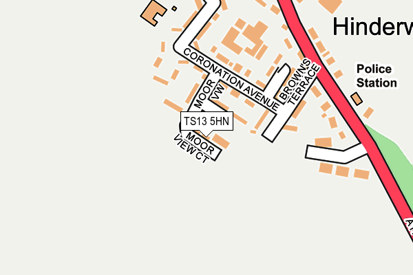 TS13 5HN map - OS OpenMap – Local (Ordnance Survey) TS13 5HN map - OS OpenMap – Local (Ordnance Survey)