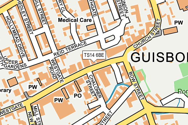 TS14 6BE map - OS OpenMap – Local (Ordnance Survey) TS14 6BE map - OS OpenMap – Local (Ordnance Survey)
