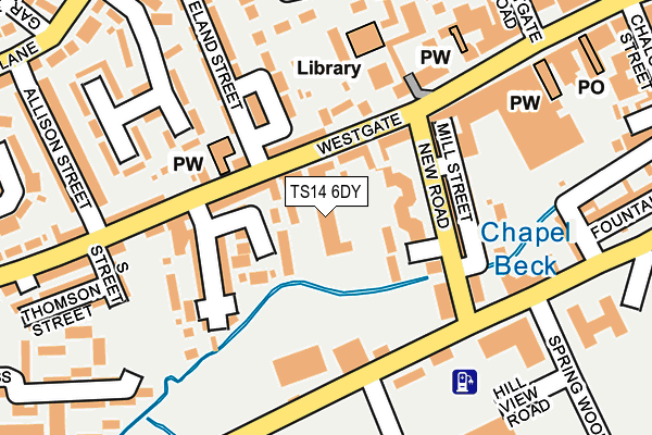 TS14 6DY map - OS OpenMap – Local (Ordnance Survey) TS14 6DY map - OS OpenMap – Local (Ordnance Survey)