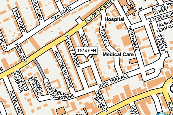 TS14 6EH map - OS OpenMap – Local (Ordnance Survey)