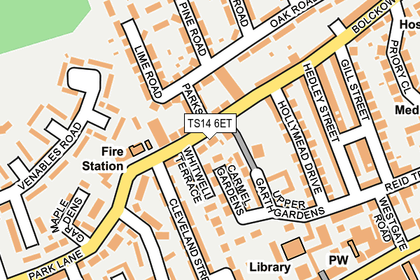 TS14 6ET map - OS OpenMap – Local (Ordnance Survey) TS14 6ET map - OS OpenMap – Local (Ordnance Survey)