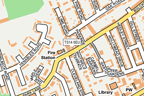 TS14 6EU map - OS OpenMap – Local (Ordnance Survey) TS14 6EU map - OS OpenMap – Local (Ordnance Survey)