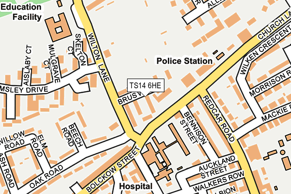 TS14 6HE map - OS OpenMap – Local (Ordnance Survey) TS14 6HE map - OS OpenMap – Local (Ordnance Survey)