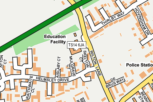TS14 6JA map - OS OpenMap – Local (Ordnance Survey) TS14 6JA map - OS OpenMap – Local (Ordnance Survey)