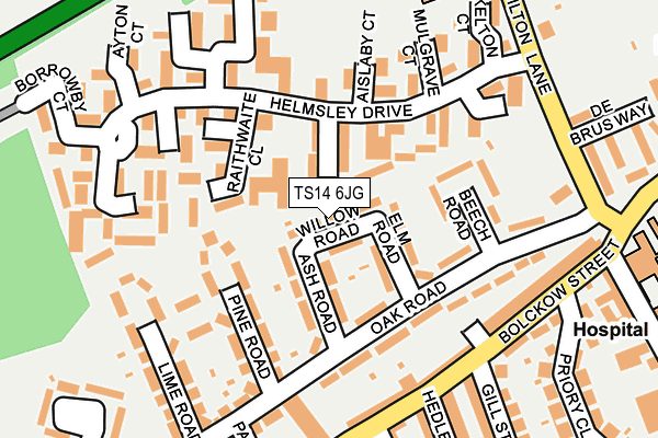 TS14 6JG map - OS OpenMap – Local (Ordnance Survey) TS14 6JG map - OS OpenMap – Local (Ordnance Survey)