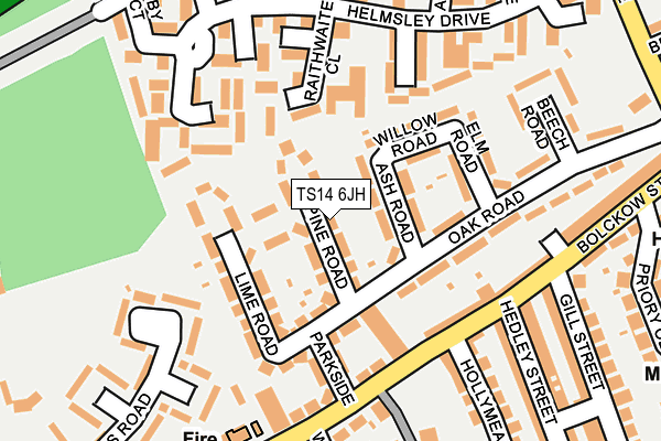 TS14 6JH map - OS OpenMap – Local (Ordnance Survey) TS14 6JH map - OS OpenMap – Local (Ordnance Survey)