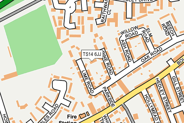 TS14 6JJ map - OS OpenMap – Local (Ordnance Survey) TS14 6JJ map - OS OpenMap – Local (Ordnance Survey)