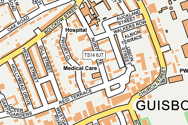 TS14 6JT map - OS OpenMap – Local (Ordnance Survey) TS14 6JT map - OS OpenMap – Local (Ordnance Survey)