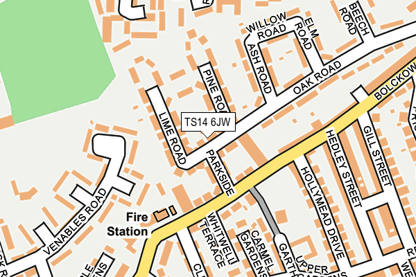 TS14 6JW map - OS OpenMap – Local (Ordnance Survey) TS14 6JW map - OS OpenMap – Local (Ordnance Survey)