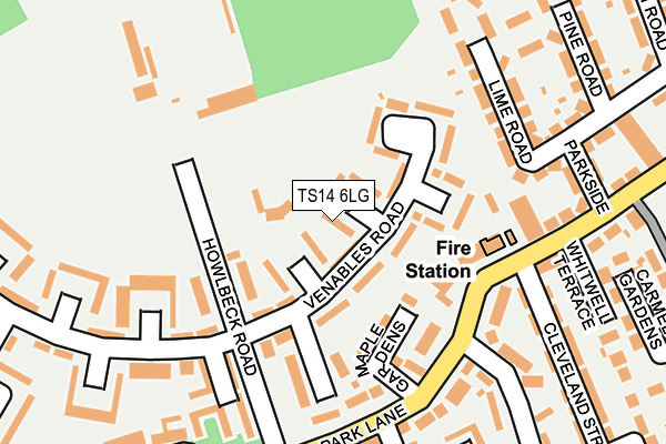 TS14 6LG map - OS OpenMap – Local (Ordnance Survey) TS14 6LG map - OS OpenMap – Local (Ordnance Survey)
