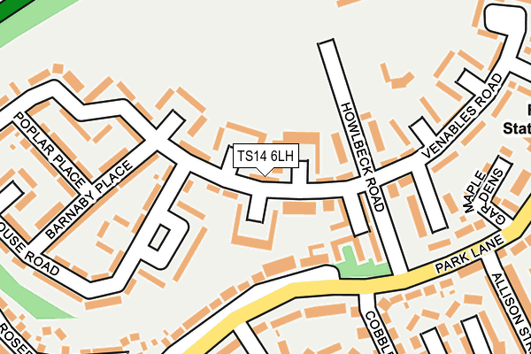 TS14 6LH map - OS OpenMap – Local (Ordnance Survey) TS14 6LH map - OS OpenMap – Local (Ordnance Survey)