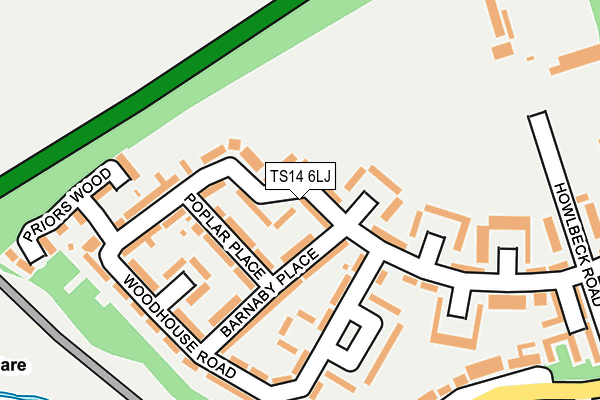 TS14 6LJ map - OS OpenMap – Local (Ordnance Survey) TS14 6LJ map - OS OpenMap – Local (Ordnance Survey)
