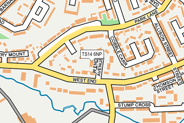 TS14 6NP map - OS OpenMap – Local (Ordnance Survey) TS14 6NP map - OS OpenMap – Local (Ordnance Survey)