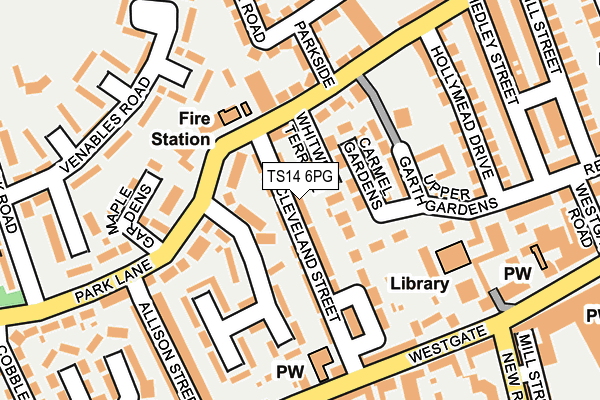 TS14 6PG map - OS OpenMap – Local (Ordnance Survey) TS14 6PG map - OS OpenMap – Local (Ordnance Survey)