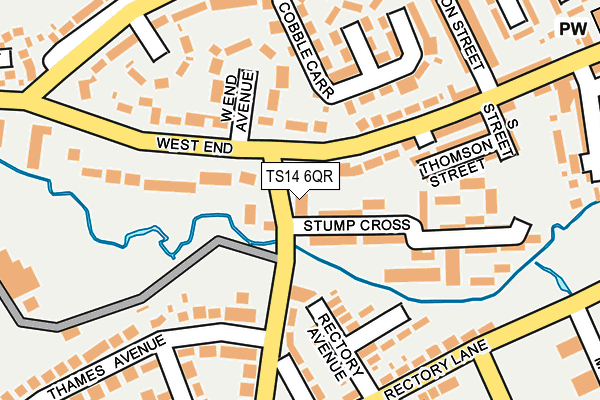 TS14 6QR map - OS OpenMap – Local (Ordnance Survey) TS14 6QR map - OS OpenMap – Local (Ordnance Survey)