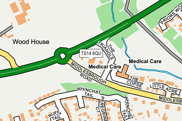 TS14 6QU map - OS OpenMap – Local (Ordnance Survey) TS14 6QU map - OS OpenMap – Local (Ordnance Survey)
