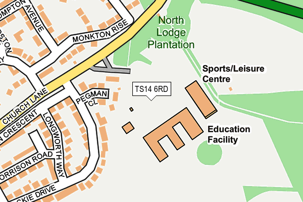 TS14 6RD map - OS OpenMap – Local (Ordnance Survey) TS14 6RD map - OS OpenMap – Local (Ordnance Survey)