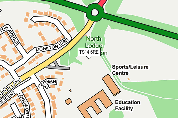 TS14 6RE map - OS OpenMap – Local (Ordnance Survey) TS14 6RE map - OS OpenMap – Local (Ordnance Survey)
