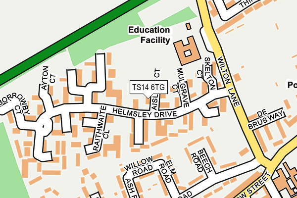 TS14 6TG map - OS OpenMap – Local (Ordnance Survey) TS14 6TG map - OS OpenMap – Local (Ordnance Survey)