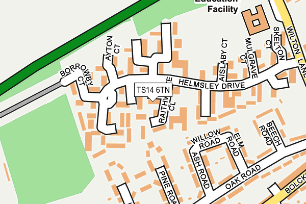 TS14 6TN map - OS OpenMap – Local (Ordnance Survey) TS14 6TN map - OS OpenMap – Local (Ordnance Survey)