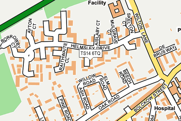 TS14 6TQ map - OS OpenMap – Local (Ordnance Survey) TS14 6TQ map - OS OpenMap – Local (Ordnance Survey)