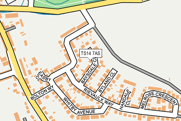 TS14 7AS map - OS OpenMap – Local (Ordnance Survey) TS14 7AS map - OS OpenMap – Local (Ordnance Survey)