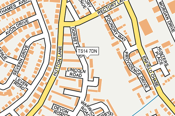 TS14 7DN map - OS OpenMap – Local (Ordnance Survey) TS14 7DN map - OS OpenMap – Local (Ordnance Survey)