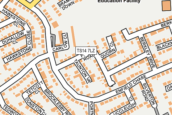 TS14 7LZ map - OS OpenMap – Local (Ordnance Survey) TS14 7LZ map - OS OpenMap – Local (Ordnance Survey)