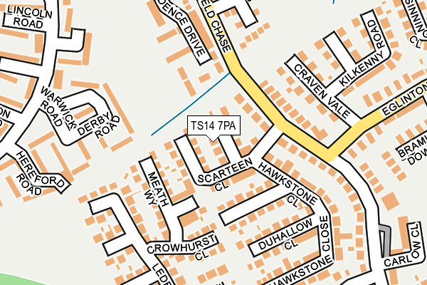 TS14 7PA map - OS OpenMap – Local (Ordnance Survey) TS14 7PA map - OS OpenMap – Local (Ordnance Survey)