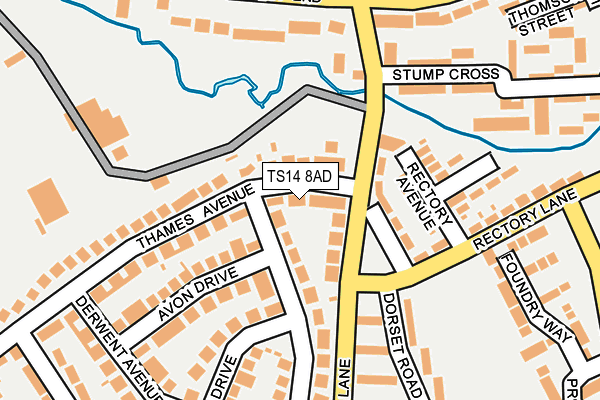 TS14 8AD map - OS OpenMap – Local (Ordnance Survey) TS14 8AD map - OS OpenMap – Local (Ordnance Survey)